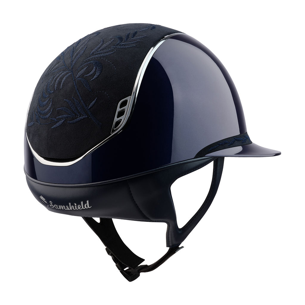 Samshield 2.0 Miss Shield Glossy Helmet - Flower Embroidery - Chrome ...